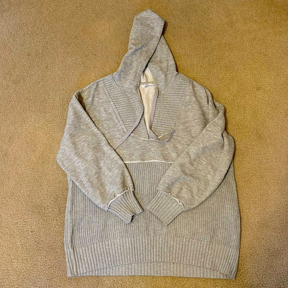Time and True gray hoodie sweater